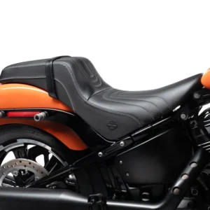 Custom Comfort Meets Bold Design – Two-Up Seat with Stitched U Pattern