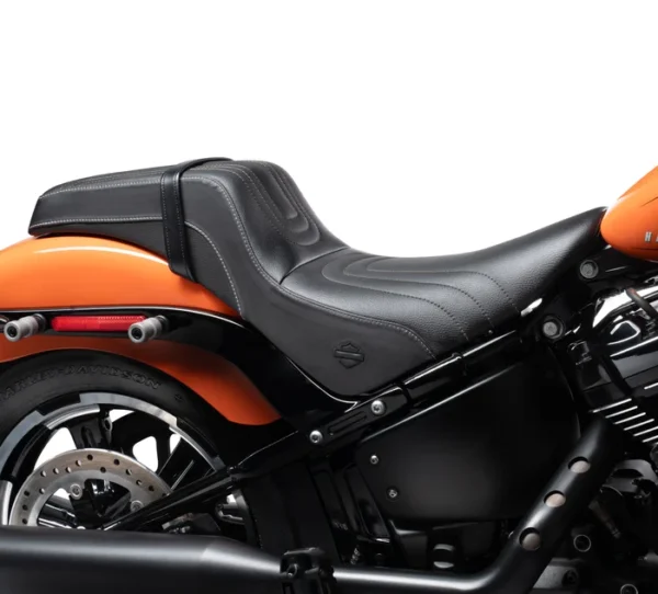 Custom Comfort Meets Bold Design – Two-Up Seat with Stitched U Pattern