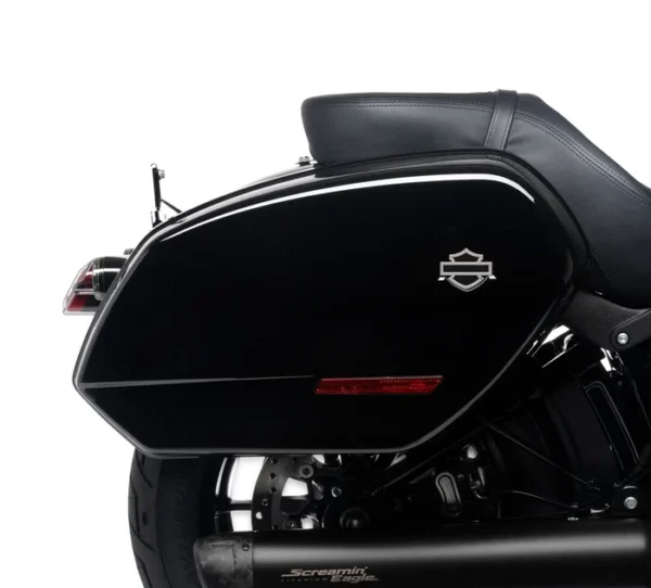 Detachable Rigid Saddlebags for Harley-Davidson® Low Rider® S – Quick-Release | Vivid Black - Image 5