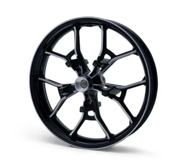 Performance Forged Touring 19 in. Front Wheel – Gloss Black with Machined Highlights